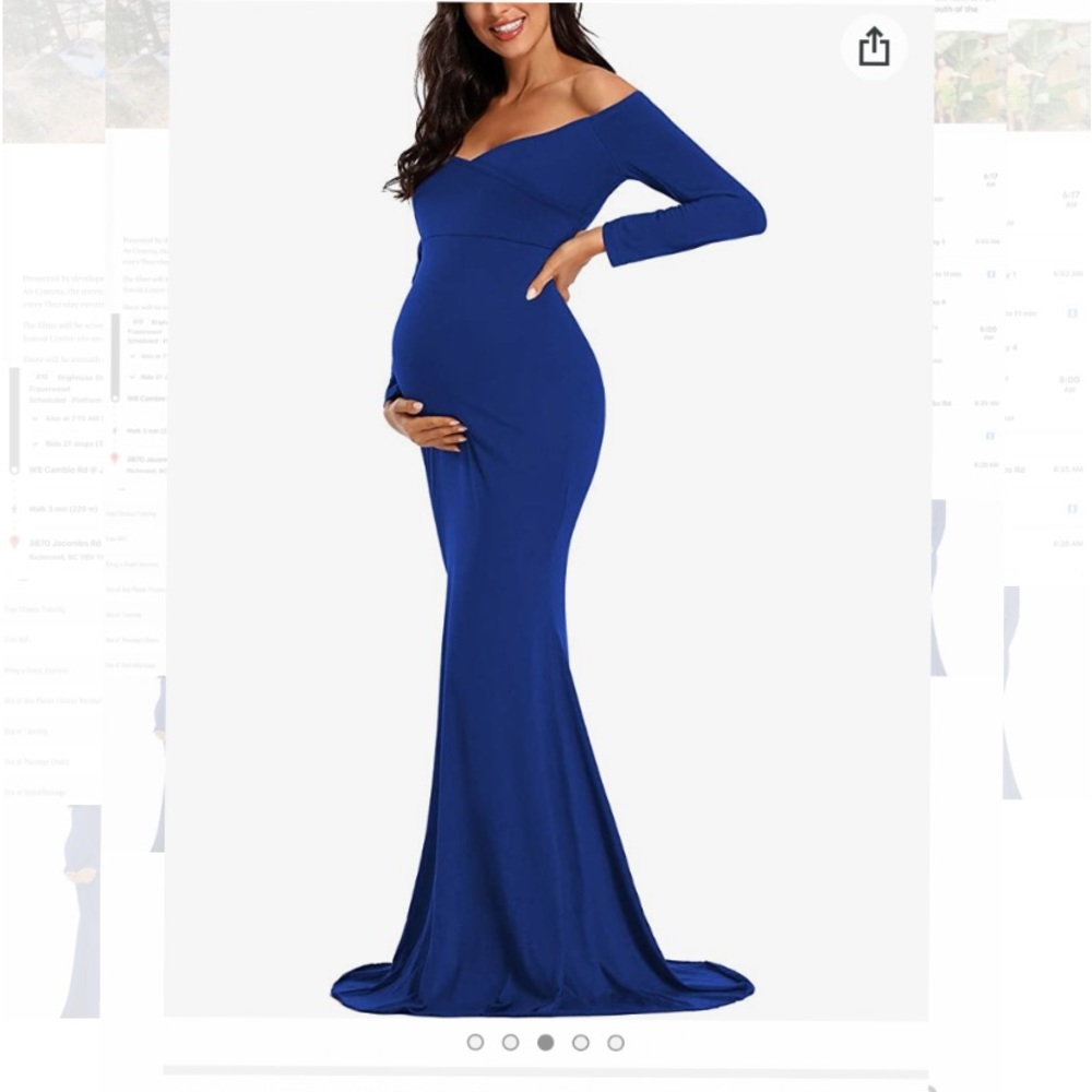 Maternity Dress Off Shoulder Photoshoot Gowns ( BRAND NEW IN PACKAGE )